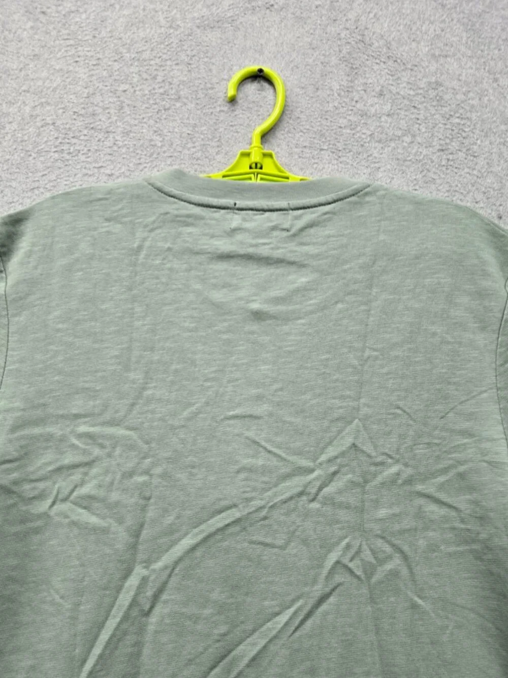 True Religion Men Shirt Large Green Henley Logo Short Sleeve Pullover Tee